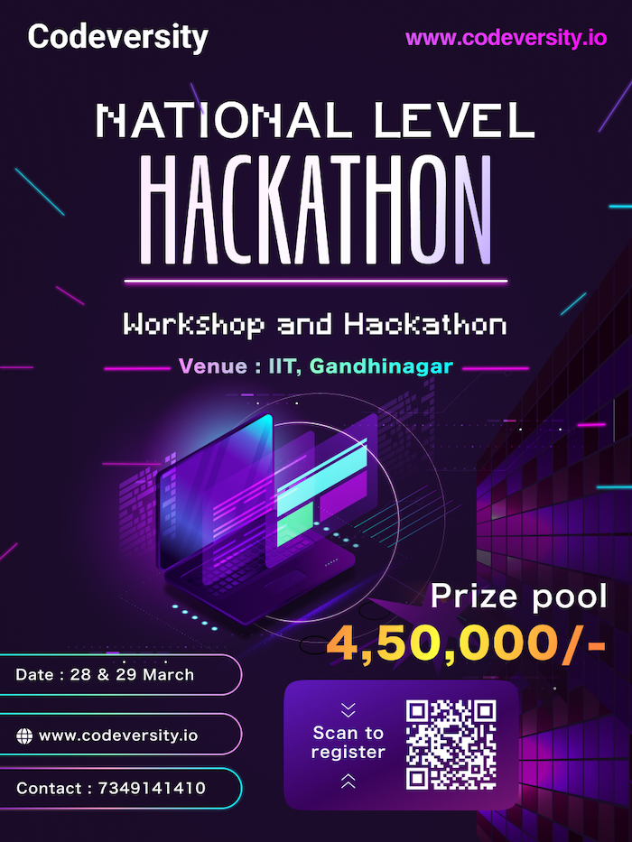Codeversity National Level Hackathon – 2nd Edition 2026 National Level Hackathon Poster 